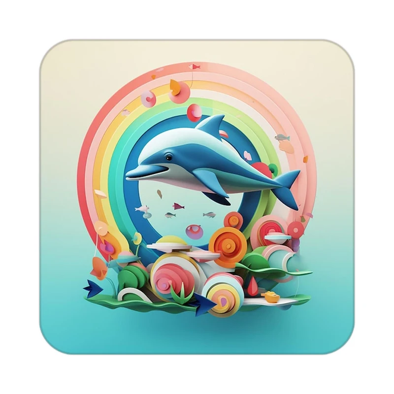 زیر لیوانی کاکتی طرح گل مدل mp15932