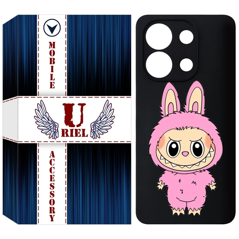 کاور یوریل قاب مدل KSH کد 129 طرح عروسک لبوبو مناسب برای گوشی موبایل شیائومی Redmi Note 13 4G