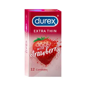 کاندوم دورکس مدل Extra Thin wild strawberry بسته 12 عددی