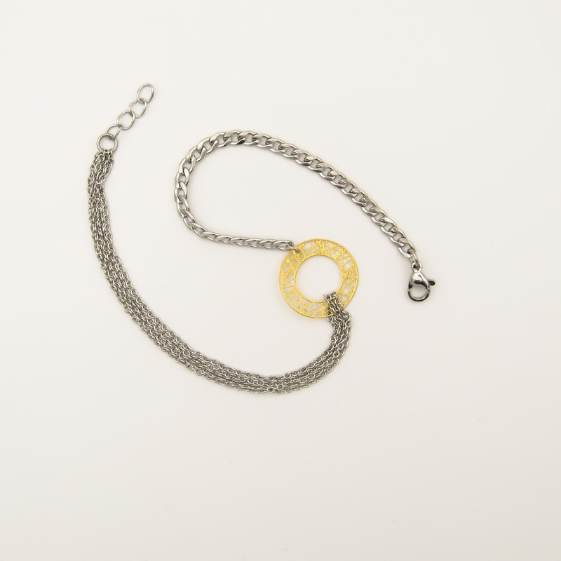 پابند طلا 18 عیار زنانه مانچو مدل ag007