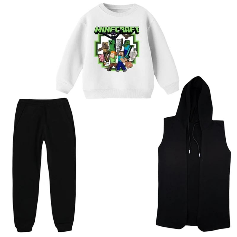 ست 3 تکه لباس راحتی بچگانه مدل ماینکرفت کد 010