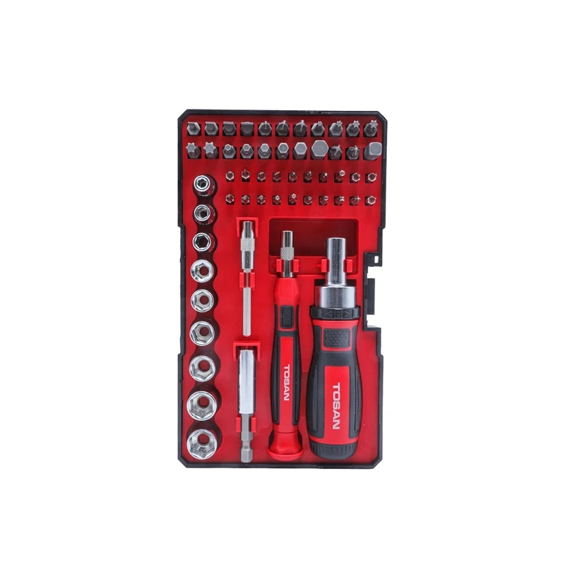 پیچ گوشتی معمولی،ساعتی و بکس توسن مدل T4820K بسته 55 عددی