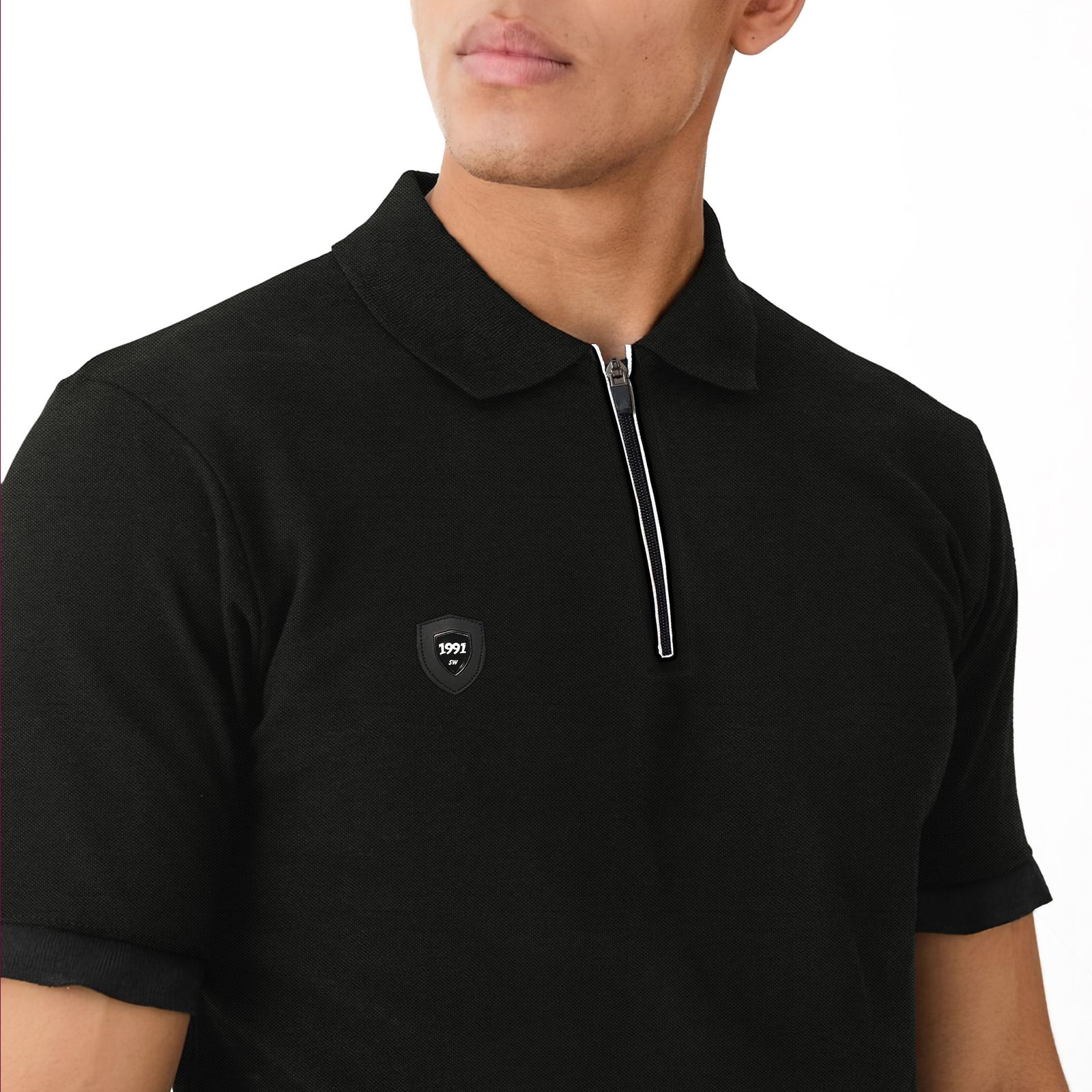 پولوشرت آستین کوتاه مردانه نوزده نودیک مدل POL1925 Gr -  - 11