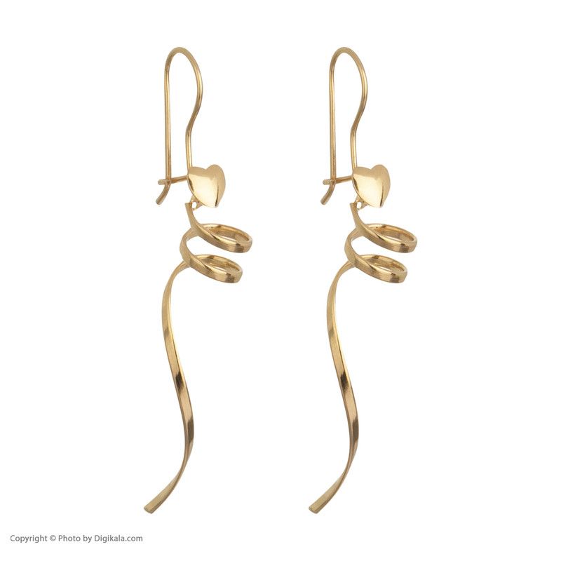 گوشواره طلا 18 عیار زنانه دوست خوب مدل dk605 -  - 3