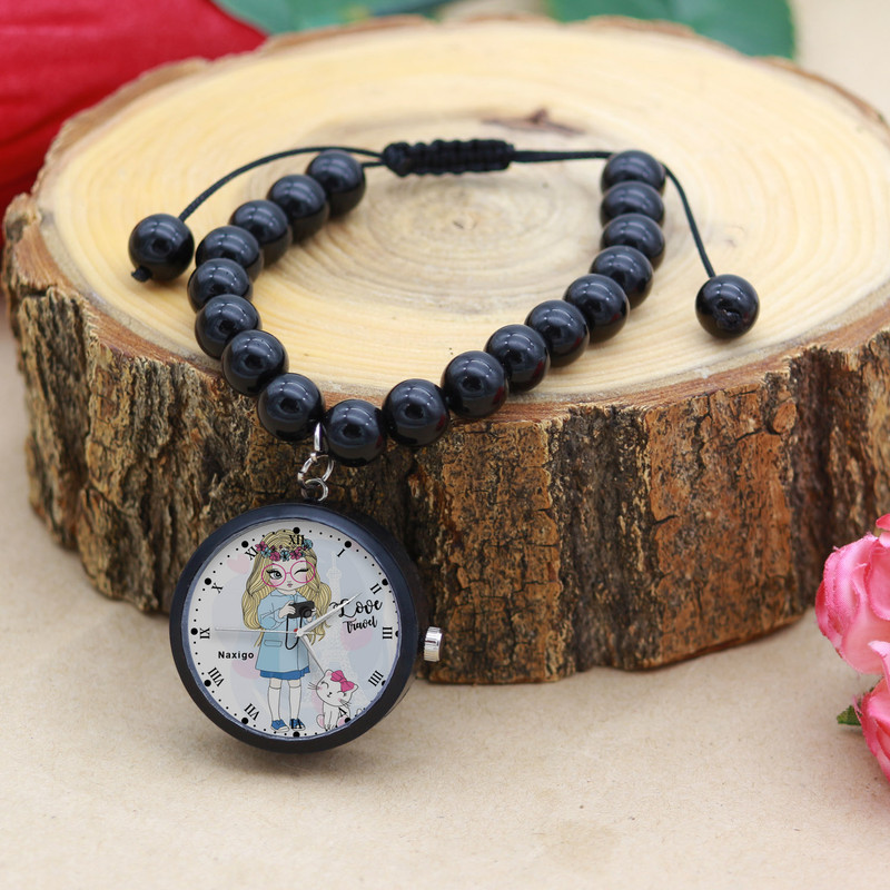 ساعت مچی عقربه ای ناکسیگو مدل فانتزی دخترانه کد BF12971