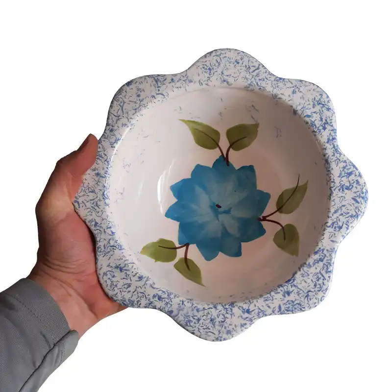 حوض ماهی سفالی مدل گل