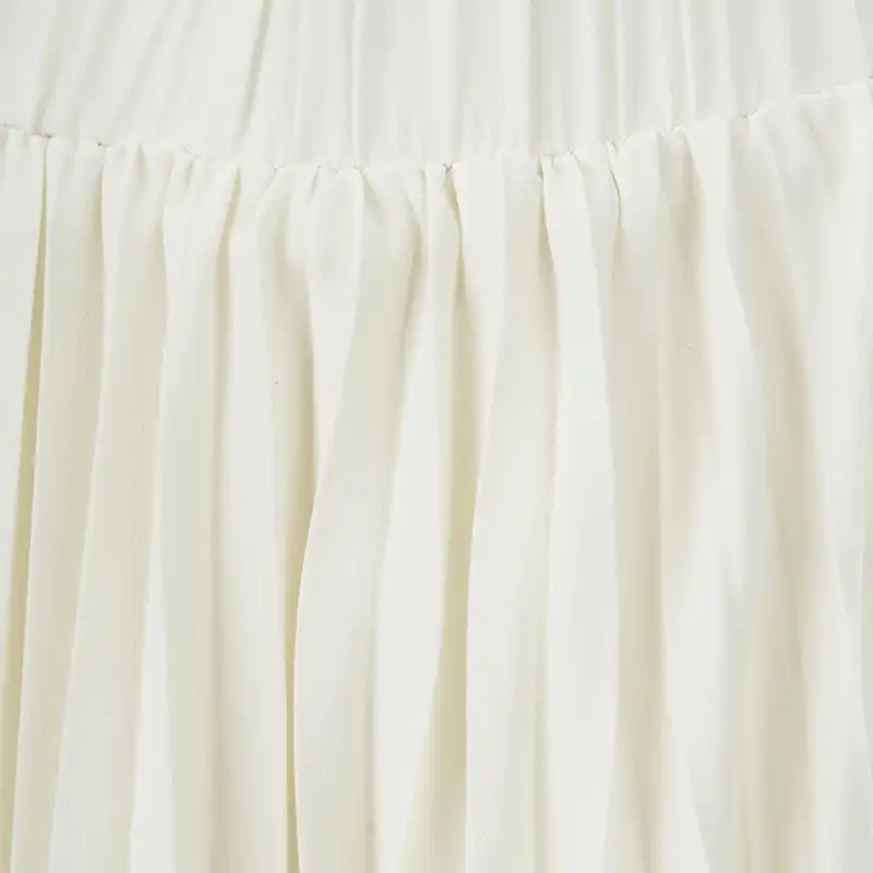 دامن پلیسهدار زنانه جوتی جینز مدل آزاد کد 144101 رنگ سفید