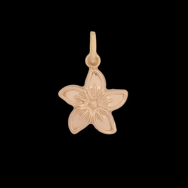 آویز گردنبند طلا کم اجرت 18 عیار زنانه ناریا مدل گل کد S11