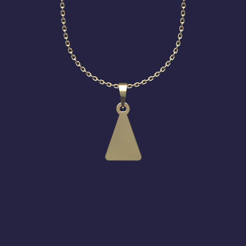 گردنبند طلا 18 عیار زنانه مدوپد مدل مثلث کد Z2-1-1248