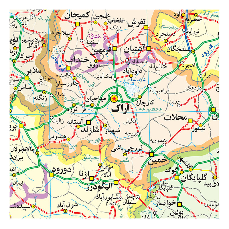 نقشه تقسیمات اداری ایران گیتاشناسی نوین کد L1390