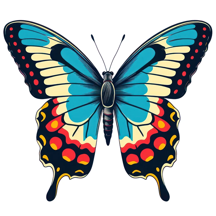 استیکر پارچه و لباس پاد آفرین مدل پروانه کد DKST433