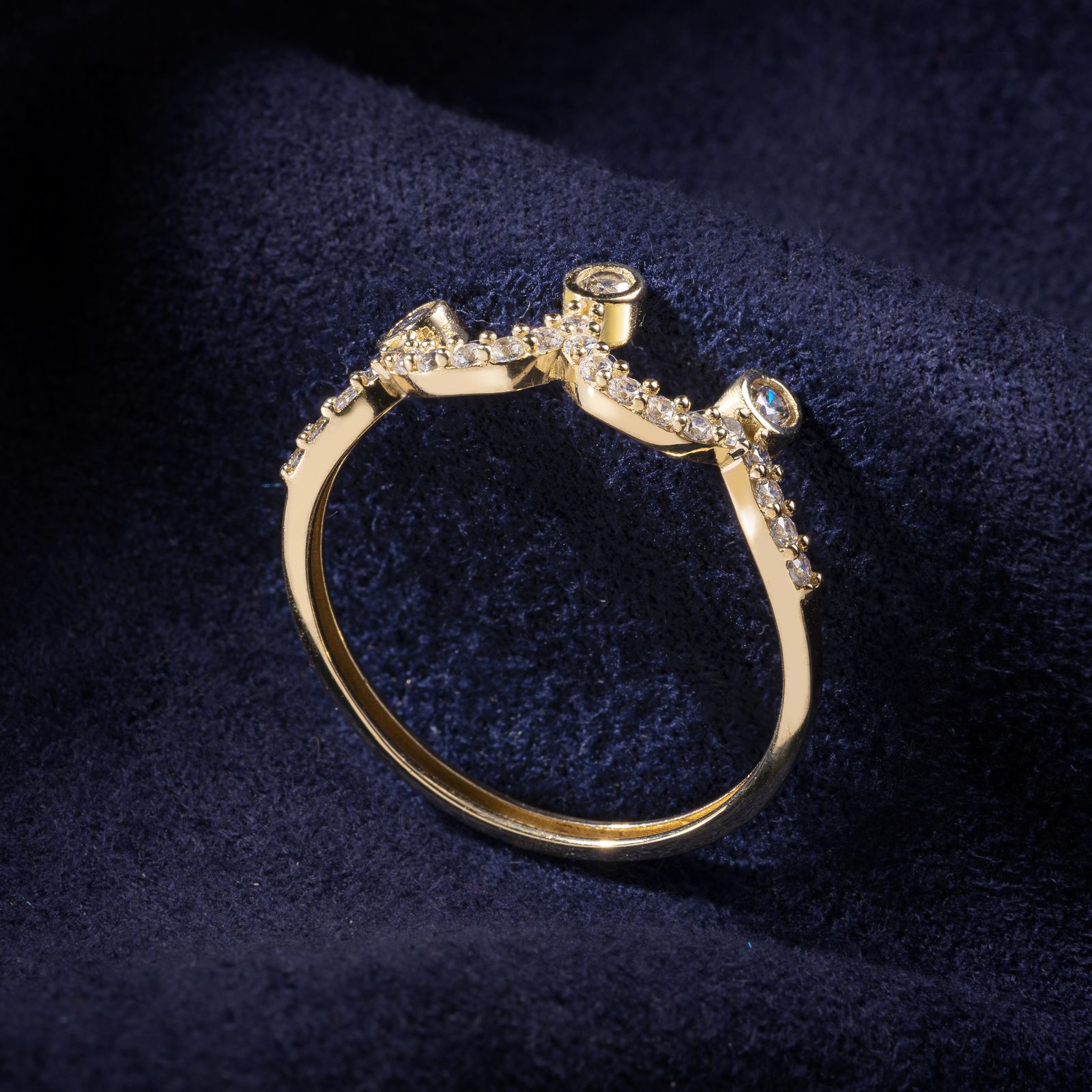 انگشتر طلا 18 عیار زنانه جواهری سون مدل 3353 -  - 4