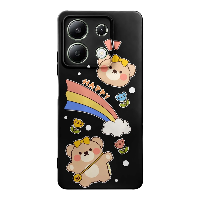 کاور قاب گارد طرح خرس رنگین کمان کد m10888 مناسب برای گوشی موبایل شیائومی Redmi Note 13 4G