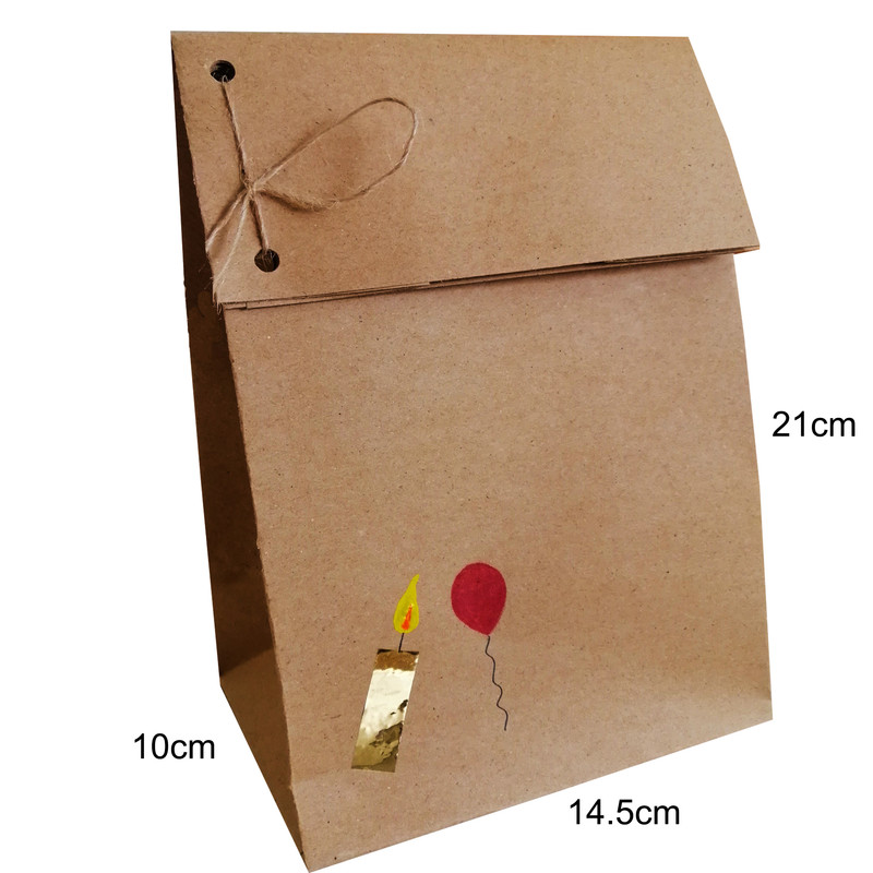 ساک هدیه مدل کرافت تاشو A5 بسته 10 عددی