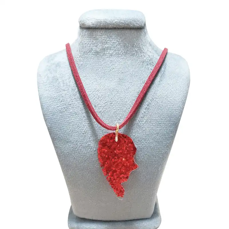 گردنبند مدل قلب شکسته کد P024