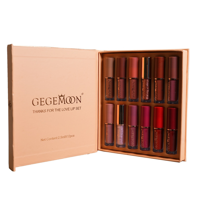 پالت رژ لب گگمون مدل Gm شماره 01 بسته 12 عددی