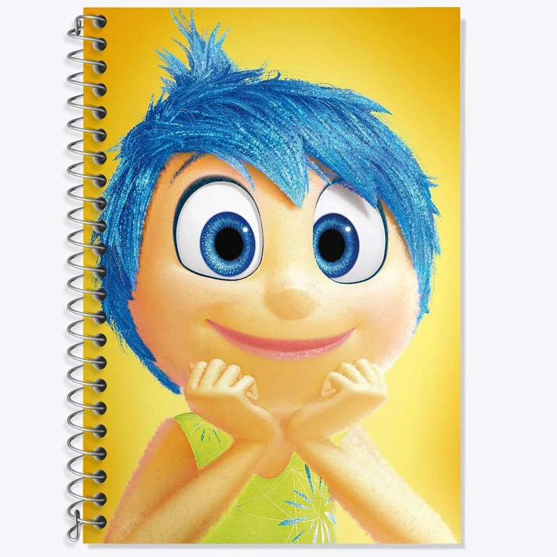 دفتر زبان 50 برگ خندالو مدل دو خط طرح شخصیت شادی انیمیشن اینساید اوت Inside Out کد 3567