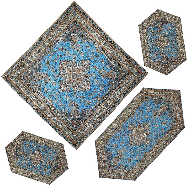 ست 4 تکه رومیزی ترمه مدل هفت سین کد BL4-4