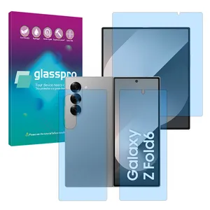 Glass Pro Eye Care model bluecut screen protector suitable for Samsung Galaxy Z Fold 6 mobile phone along with back protector