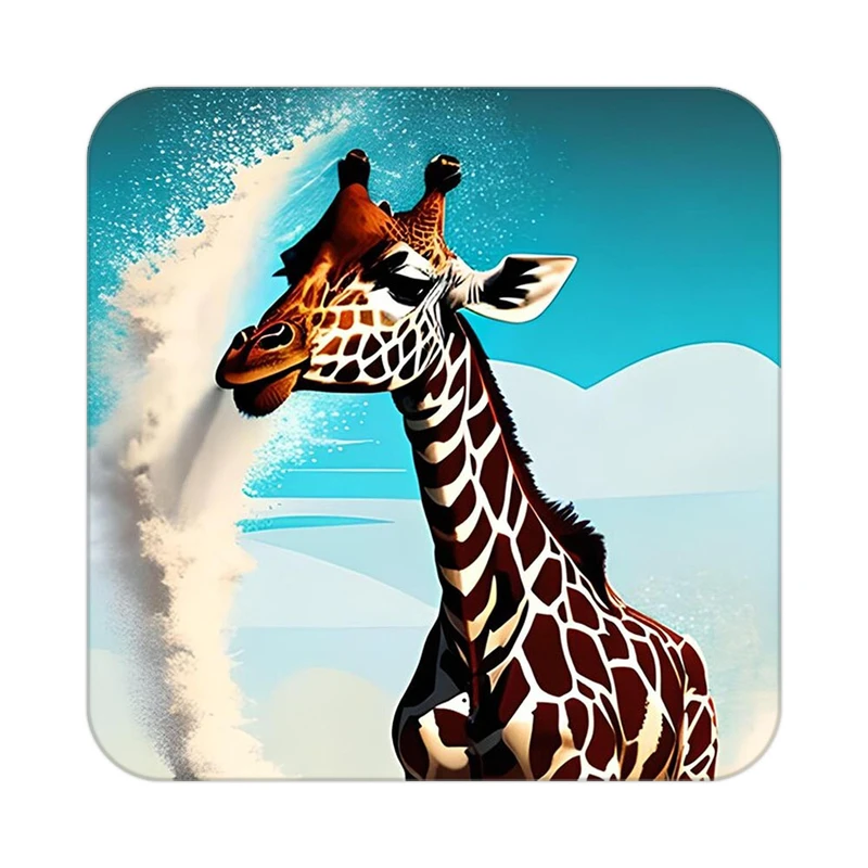 زیر لیوانی کاکتی طرح حیوانات رنگی مدل mp26293