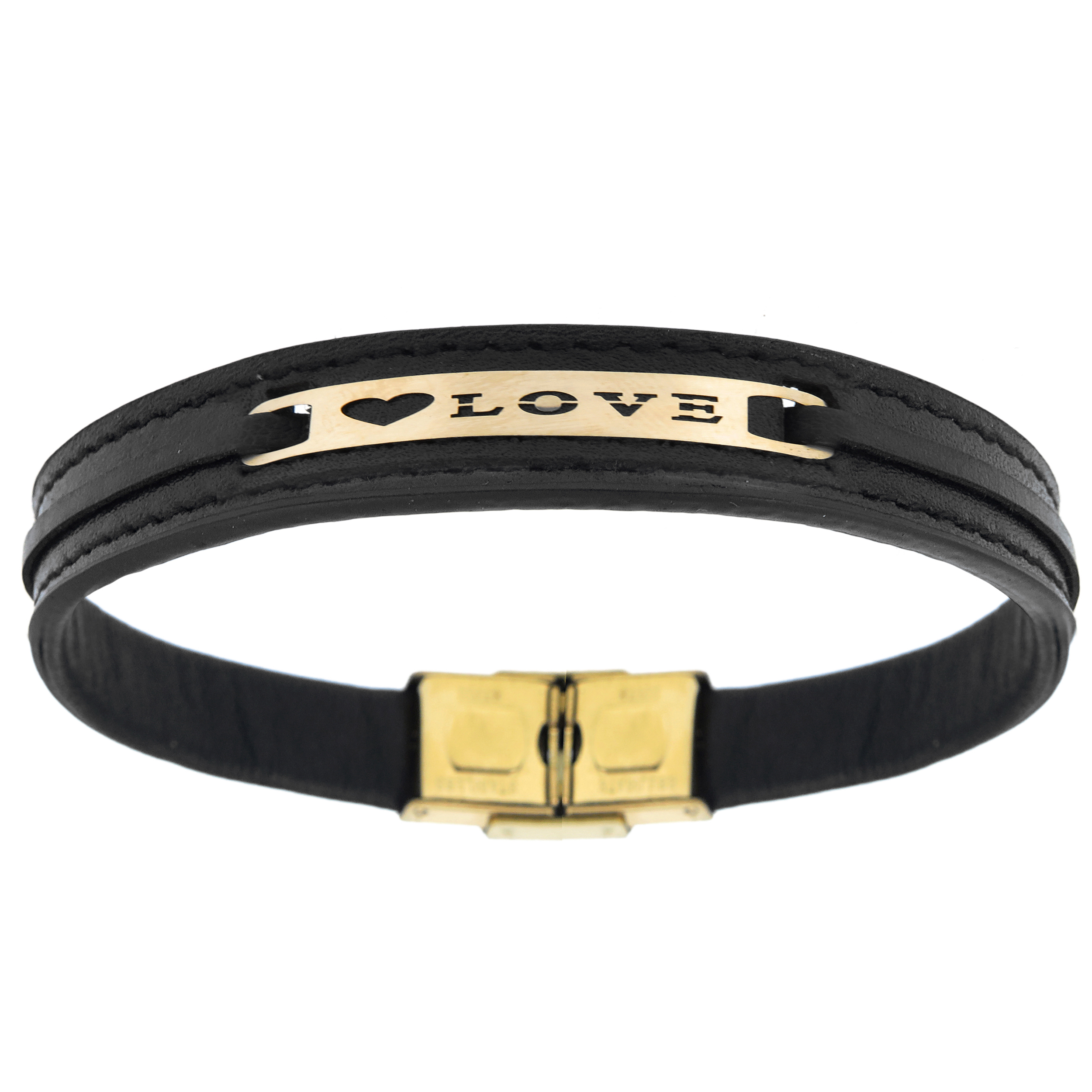 دستبند طلا 18 عیار مردانه مدل LOVE