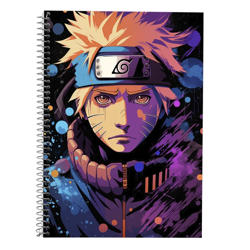 دفتر زبان 50 برگ مدوپد مدل سه خط طرح Naroto کد DF11277