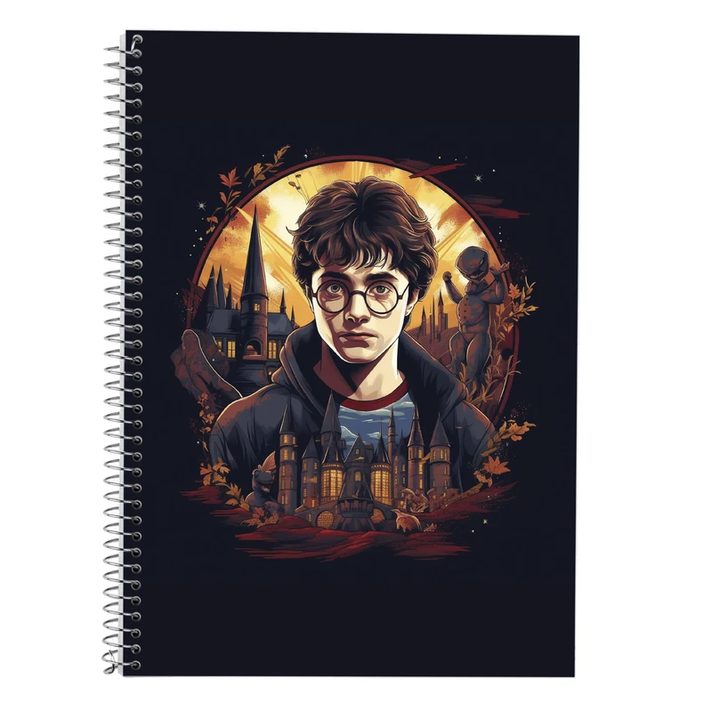 دفتر زبان 50 برگ مدوپد مدل دوخط طرح هری پاتر harrypotter کد DF10210