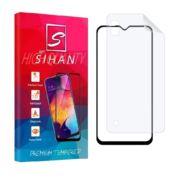 محافظ صفحه نمایش مای سیحان مدل 2FN مناسب برای گوشی موبایل سامسونگ Galaxy A10 به همراه محافظ پشت گوشی