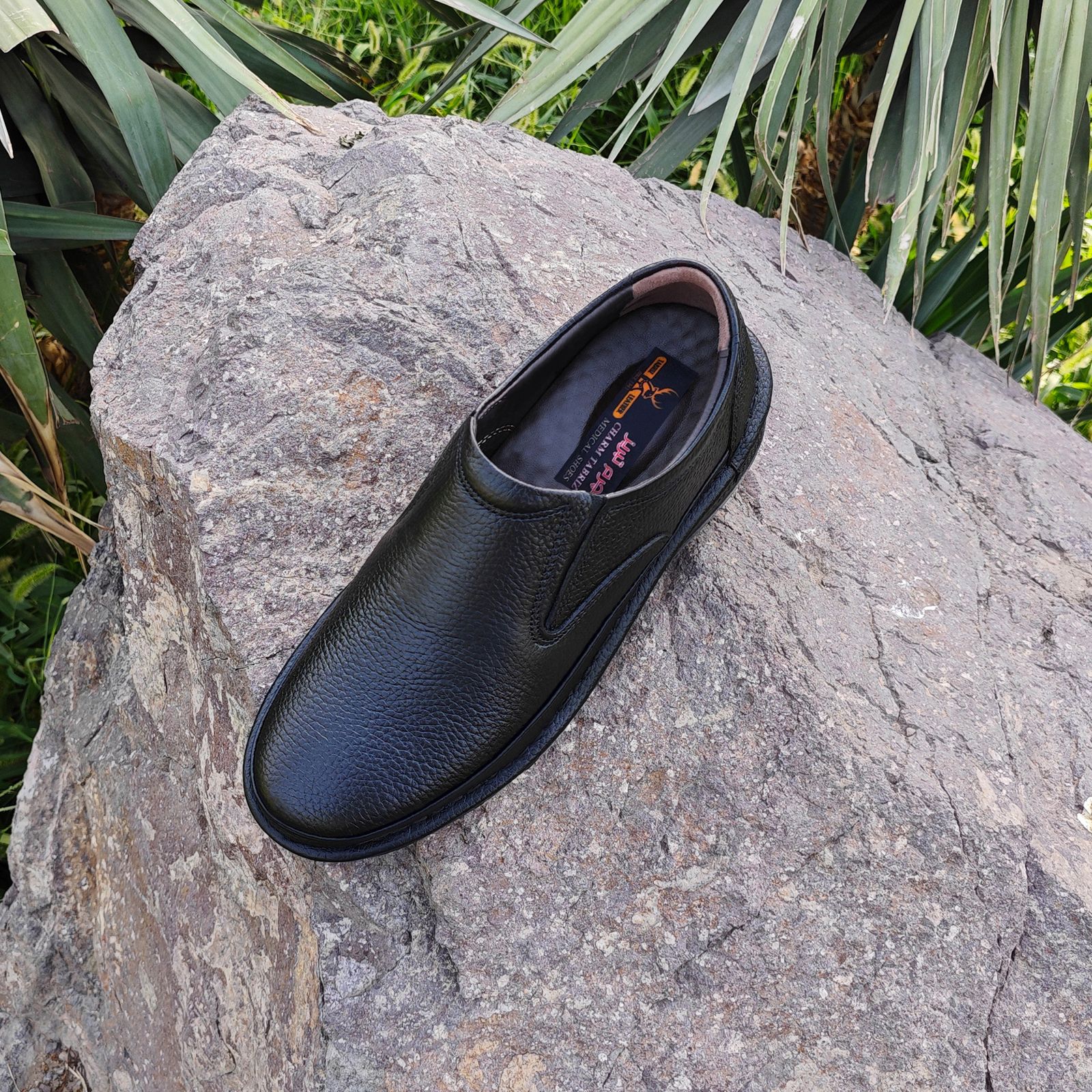 کفش طبی مردانه چرم تبریز مدل مطمئن رنگ مشکی  -  - 10