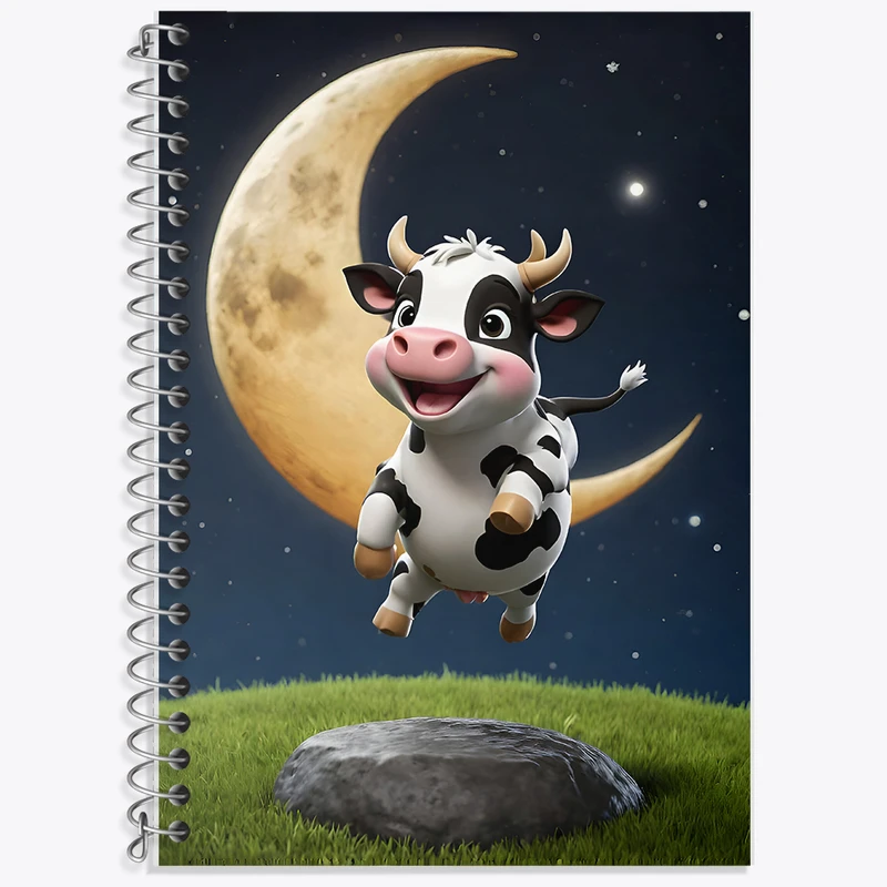 دفتر لغت 50 برگ خندالو طرح گاو خوشحال کد F6985