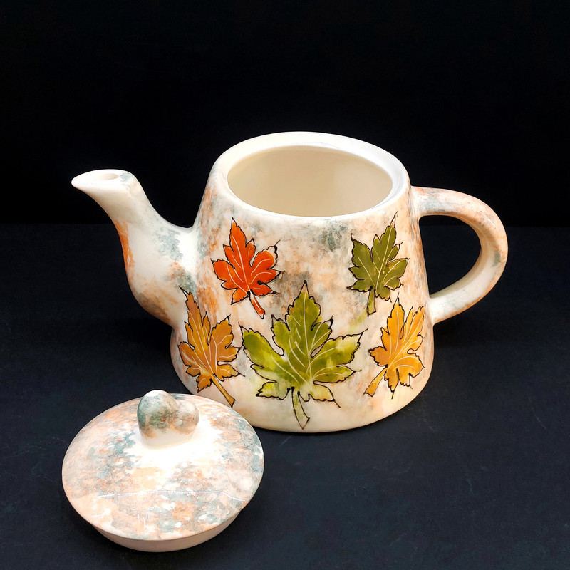 قوری سرامیکی مدل پاییزی کد 20