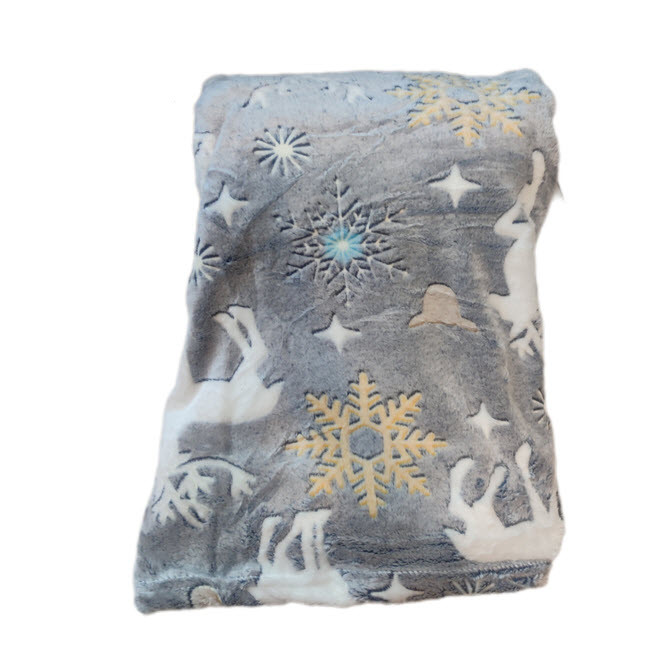 پتو مسافرتی 2 نفر مدل گوزن زمستانی سایز 210x200 سانتی‌متر