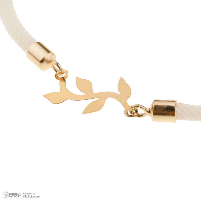 دستبند طلا عیار 18 زنانه مدل برگ