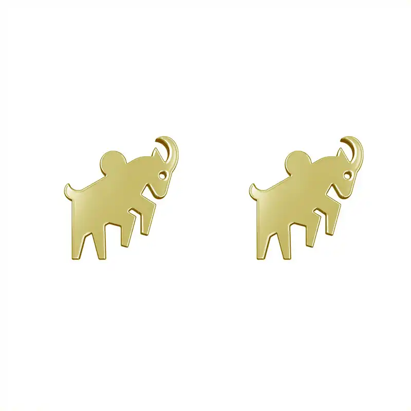 گوشواره طلا 18 عیار زنانه مدوپد مدل گوزن کد GA1-16057