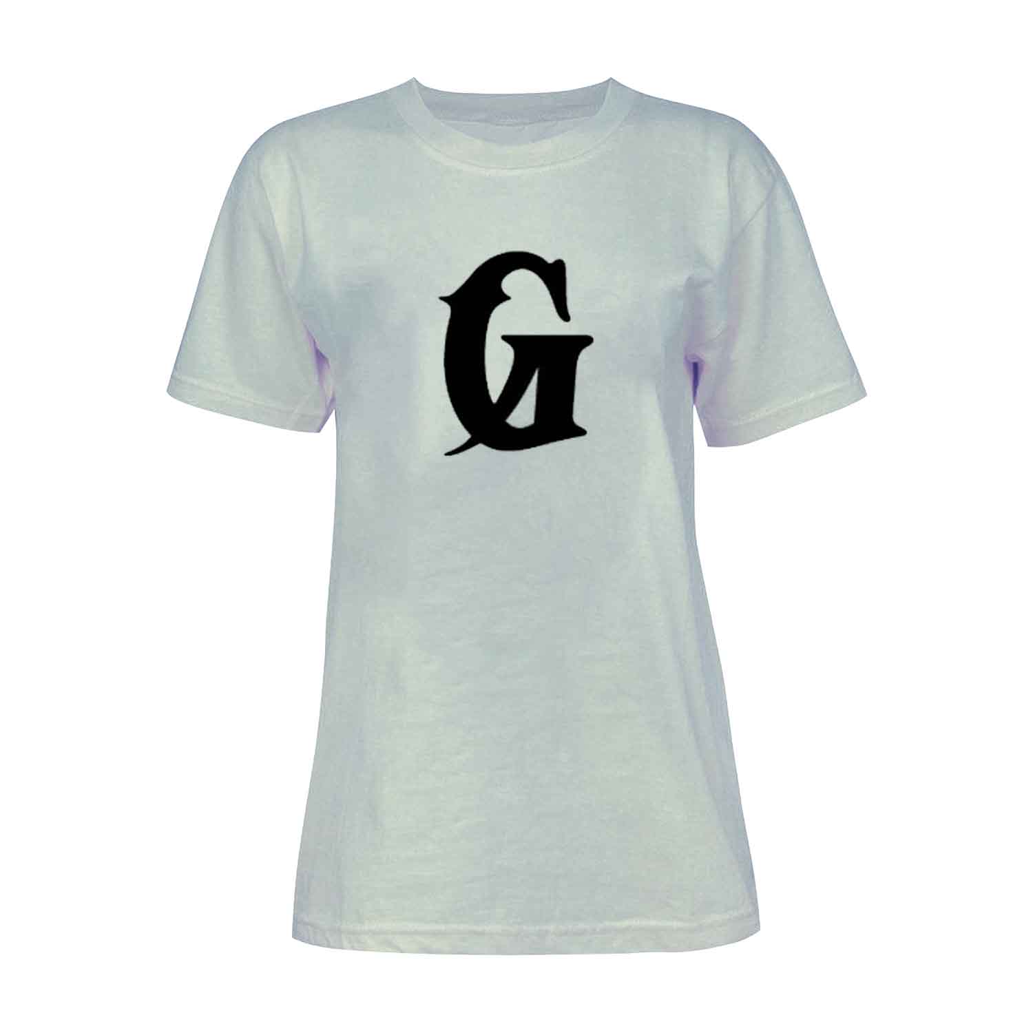 تی شرت آستین کوتاه زنانه مدل حرف G کد L225 رنگ طوسی