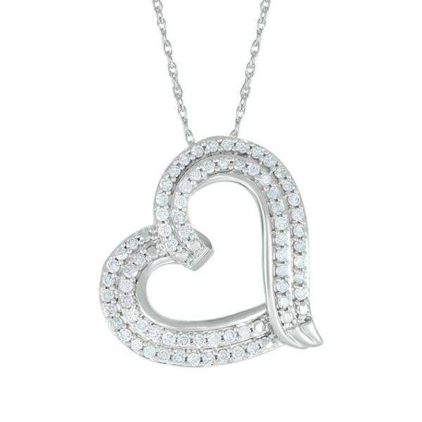 گردنبند نقره زنانه قیراط طرح قلب کد GH4253