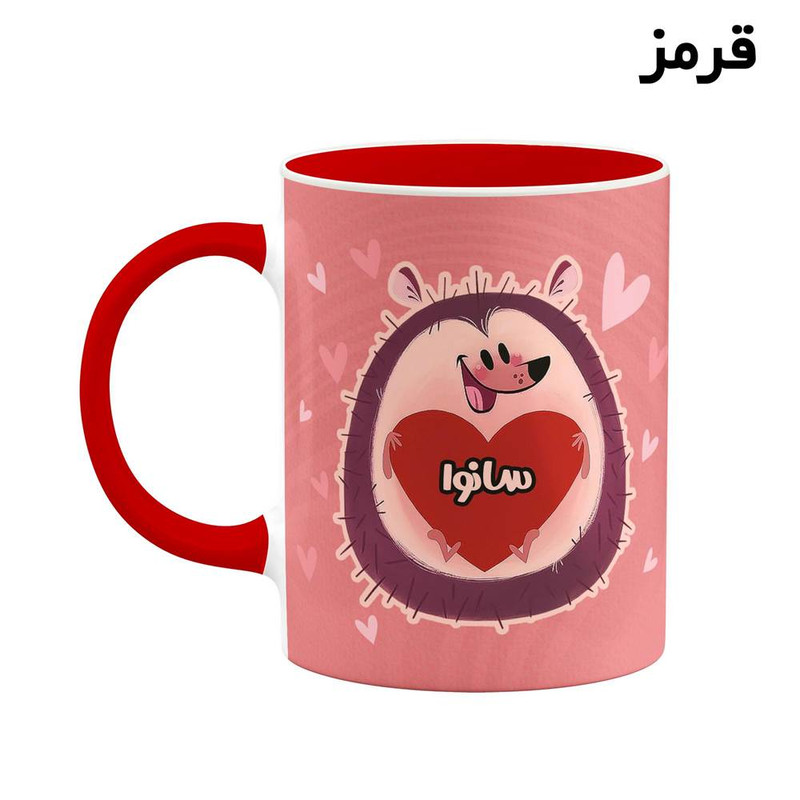 ماگ کاکتی طرح اسم سانوا مدل قلب کد mgn13631