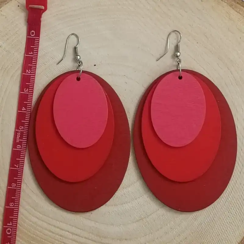 گوشواره زنانه مدل چوبی