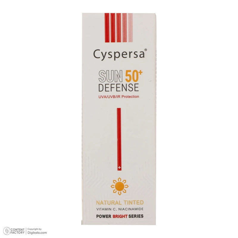 عکس شماره 6 : کرم ضدآفتاب رنگی سیسپرسا spf50 مدل power bright nt-مناسب انواع پوست، حجم 50 میلی-لیتر