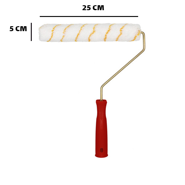غلتک نقاشی همه کاره کارخانه قلم مو سازی خرم مدل نیم قطور سایز 25 سانتی متر