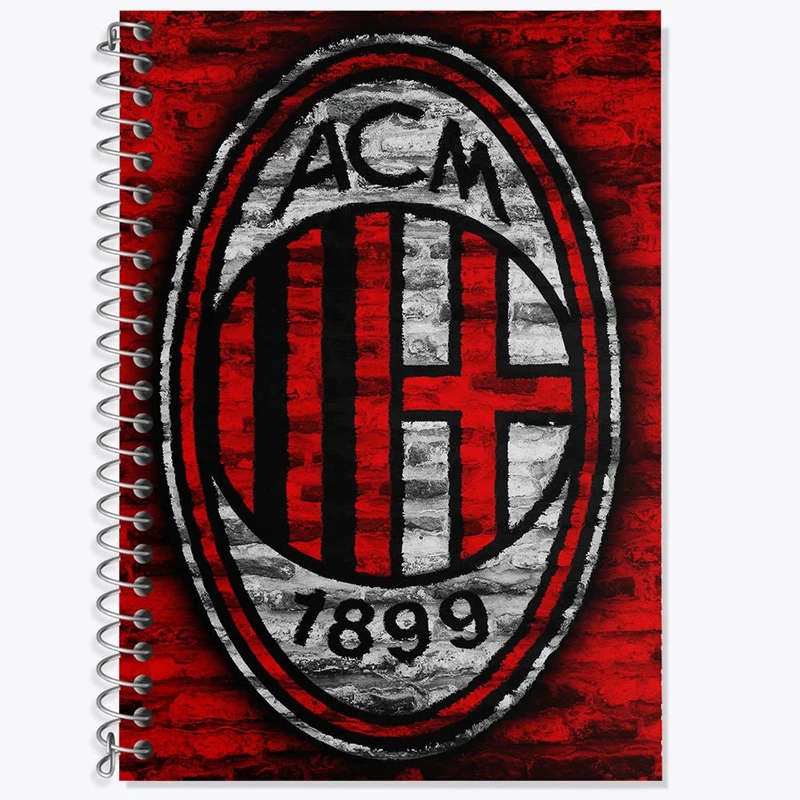 دفتر زبان 50 برگ خندالو مدل دو خط طرح باشگاه آث میلان کد 27233