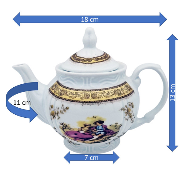 قوری مدل ترمه کد 11233xgol گنجایش 600 میلی لیتر