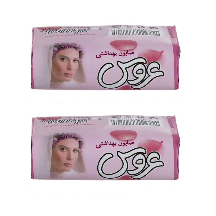 صابون شستشو عروس مدل AB وزن 75 گرم مجموعه 2 عددی