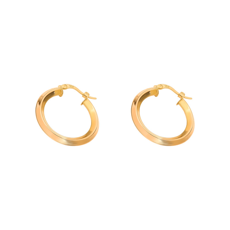 گوشواره کلیپسی طلا 18 عیار زنانه ماوی گالری مدل دایره ریوا 2