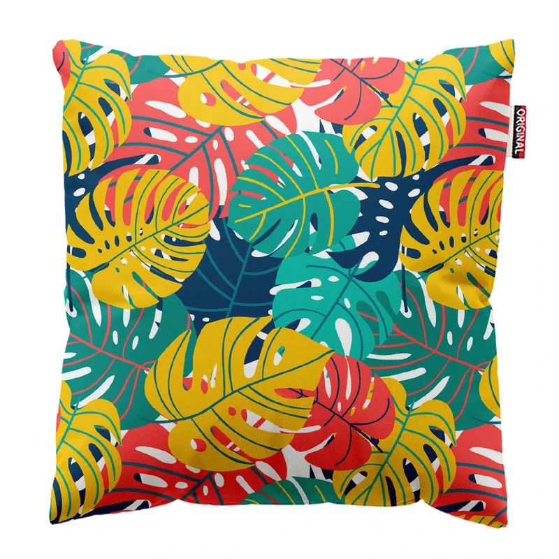 کوسن پاد آفرین مدل فانتزی طرح گل و برگ کد PK301995 سایز 30*30 سانتی متر