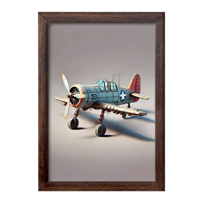 تابلو خندالو طرح هواپیمای قدیمی کد F7933