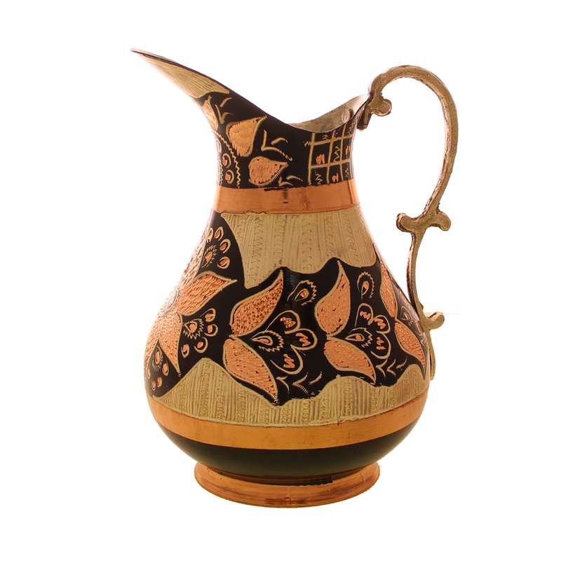 پارچ مسی طرح گل افشون کد 4101