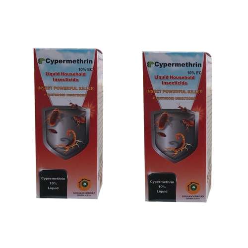 حشره کش گل سم مدل خانگی مایع  سایپرمترین cyper-100-2 حجم 100 میلی لیتر مجموعه دو عددی