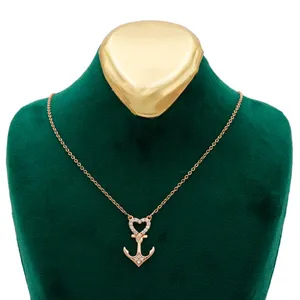 گردنبند زنانه ژوپینگ مدل قلب و لنگر کد TP 309