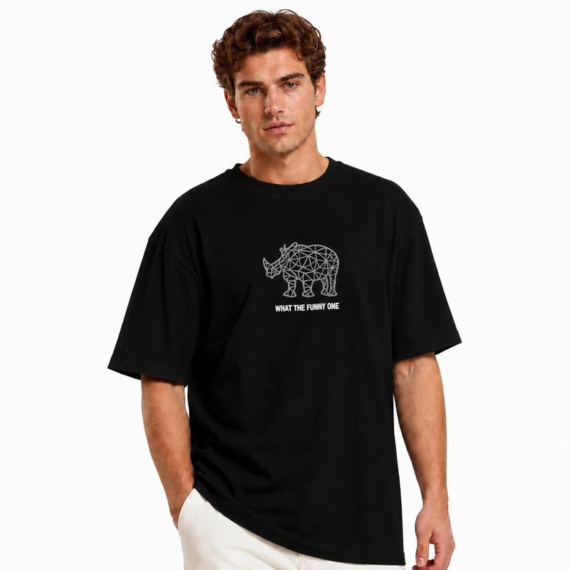 تیشرت آستین کوتاه مردانه هرمانو پنبه ماکان گرم بالا مدل Wild Boar کد 1654